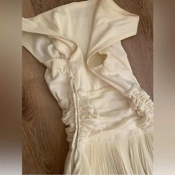 Vintage 50s Koret fit n flare midi dress accordion pleats XS VLV Marilyn Monroe - Picture 11 of 13